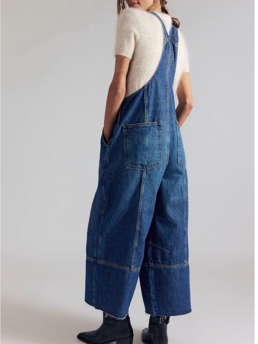 NEW We The Free Rambler overalls wide barrel leg Free People - Picture 2 of 7